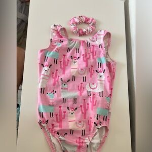 Destira Gymnastics Leotard Princess Llama Pink CM 8 Children's hair scrunchie